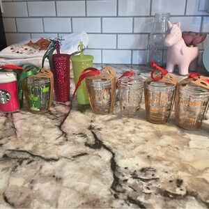 Starbucks Ornaments Lot 11 ornaments. California, Hawaii, Georgia, studded etc.